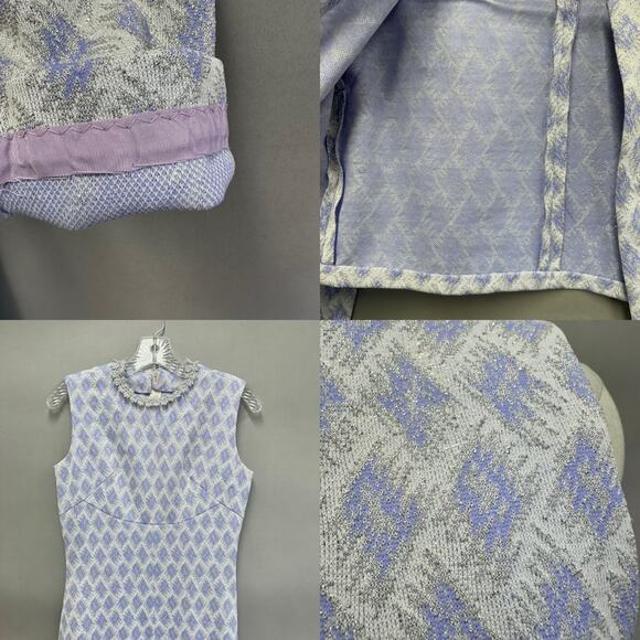 Vintage 70s polyester empire a line maxi dress w/ matching bolero jacket Small - Picture 14 of 16